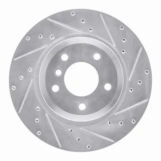R1 Concepts EDZ-31107R Brake Rotor Drilled and Slotted Silver